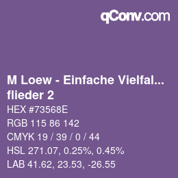 Farbcode: M Loew - Einfache Vielfalt - flieder 2 | qconv.com