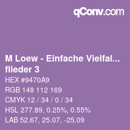 Farbcode: M Loew - Einfache Vielfalt - flieder 3 | qconv.com
