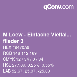 Código de color: M Loew - Einfache Vielfalt - flieder 3 | qconv.com