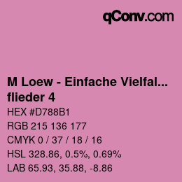 Code couleur: M Loew - Einfache Vielfalt - flieder 4 | qconv.com