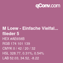 Farbcode: M Loew - Einfache Vielfalt - flieder 5 | qconv.com