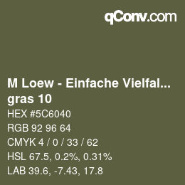 Color code: M Loew - Einfache Vielfalt - gras 10 | qconv.com