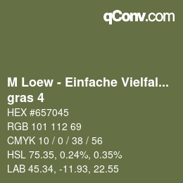 カラーコード: M Loew - Einfache Vielfalt - gras 4 | qconv.com