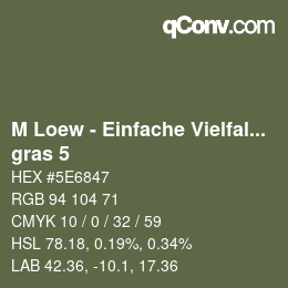 Color code: M Loew - Einfache Vielfalt - gras 5 | qconv.com