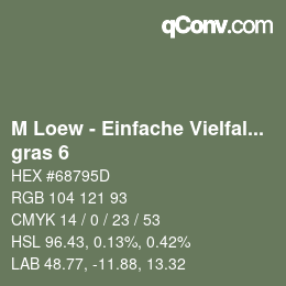 Color code: M Loew - Einfache Vielfalt - gras 6 | qconv.com