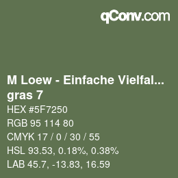 Color code: M Loew - Einfache Vielfalt - gras 7 | qconv.com