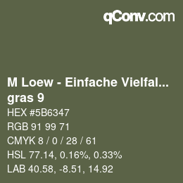 Color code: M Loew - Einfache Vielfalt - gras 9 | qconv.com