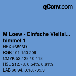 Color code: M Loew - Einfache Vielfalt - himmel 1 | qconv.com