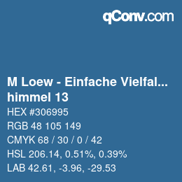 Color code: M Loew - Einfache Vielfalt - himmel 13 | qconv.com