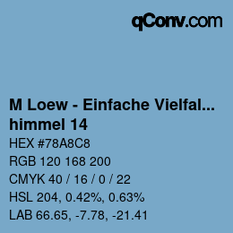 Color code: M Loew - Einfache Vielfalt - himmel 14 | qconv.com