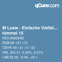 Farbcode: M Loew - Einfache Vielfalt - himmel 15 | qconv.com