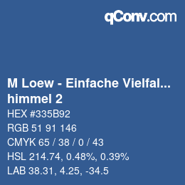 Farbcode: M Loew - Einfache Vielfalt - himmel 2 | qconv.com