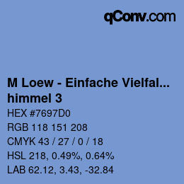 Farbcode: M Loew - Einfache Vielfalt - himmel 3 | qconv.com