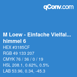 Farbcode: M Loew - Einfache Vielfalt - himmel 6 | qconv.com