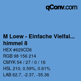 Código de color: M Loew - Einfache Vielfalt - himmel 8 | qconv.com