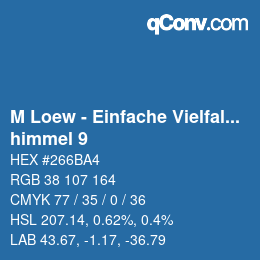 Color code: M Loew - Einfache Vielfalt - himmel 9 | qconv.com