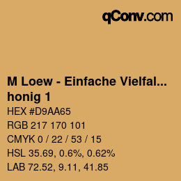 Color code: M Loew - Einfache Vielfalt - honig 1 | qconv.com