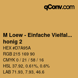 Farbcode: M Loew - Einfache Vielfalt - honig 2 | qconv.com