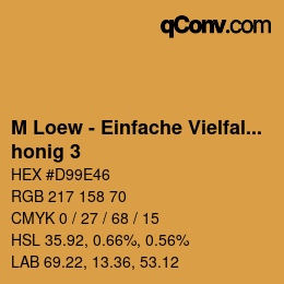 Farbcode: M Loew - Einfache Vielfalt - honig 3 | qconv.com