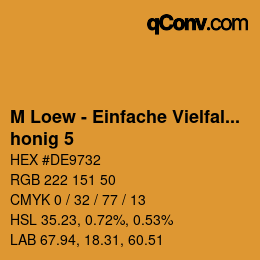 Farbcode: M Loew - Einfache Vielfalt - honig 5 | qconv.com