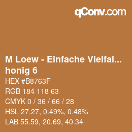 Color code: M Loew - Einfache Vielfalt - honig 6 | qconv.com