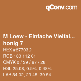 Color code: M Loew - Einfache Vielfalt - honig 7 | qconv.com