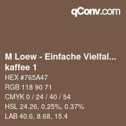 Color code: M Loew - Einfache Vielfalt - kaffee 1 | qconv.com