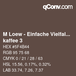 Color code: M Loew - Einfache Vielfalt - kaffee 3 | qconv.com