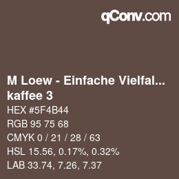 カラーコード: M Loew - Einfache Vielfalt - kaffee 3 | qconv.com