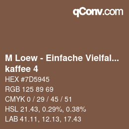 Farbcode: M Loew - Einfache Vielfalt - kaffee 4 | qconv.com