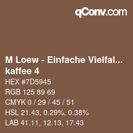 Color code: M Loew - Einfache Vielfalt - kaffee 4 | qconv.com