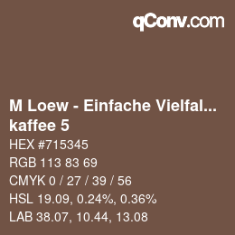 Farbcode: M Loew - Einfache Vielfalt - kaffee 5 | qconv.com