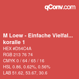 カラーコード: M Loew - Einfache Vielfalt - koralle 1 | qconv.com