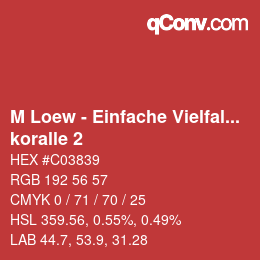 カラーコード: M Loew - Einfache Vielfalt - koralle 2 | qconv.com