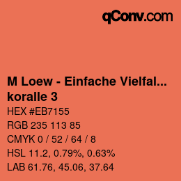カラーコード: M Loew - Einfache Vielfalt - koralle 3 | qconv.com