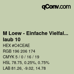 Color code: M Loew - Einfache Vielfalt - laub 10 | qconv.com