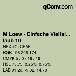 カラーコード: M Loew - Einfache Vielfalt - laub 10 | qconv.com