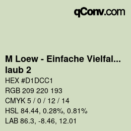 Farbcode: M Loew - Einfache Vielfalt - laub 2 | qconv.com