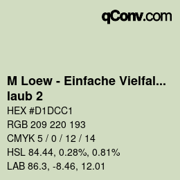 Color code: M Loew - Einfache Vielfalt - laub 2 | qconv.com