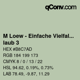 Color code: M Loew - Einfache Vielfalt - laub 3 | qconv.com