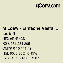 Farbcode: M Loew - Einfache Vielfalt - laub 4 | qconv.com