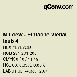 Color code: M Loew - Einfache Vielfalt - laub 4 | qconv.com