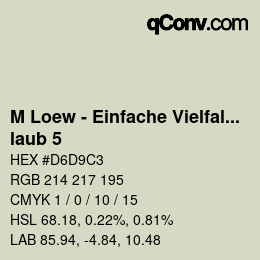 Código de color: M Loew - Einfache Vielfalt - laub 5 | qconv.com