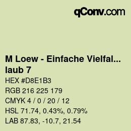 カラーコード: M Loew - Einfache Vielfalt - laub 7 | qconv.com