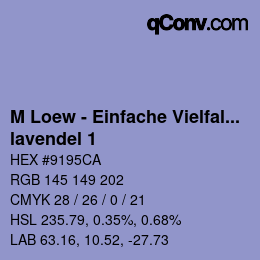 Farbcode: M Loew - Einfache Vielfalt - lavendel 1 | qconv.com
