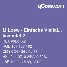 Farbcode: M Loew - Einfache Vielfalt - lavendel 2 | qconv.com