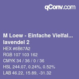 Color code: M Loew - Einfache Vielfalt - lavendel 2 | qconv.com