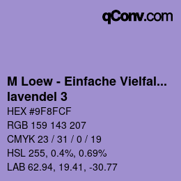 Color code: M Loew - Einfache Vielfalt - lavendel 3 | qconv.com