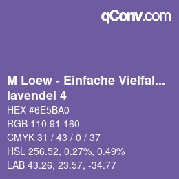 Color code: M Loew - Einfache Vielfalt - lavendel 4 | qconv.com