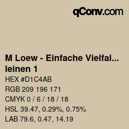 Farbcode: M Loew - Einfache Vielfalt - leinen 1 | qconv.com